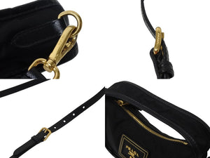 PRADA プラダ ハンドバック TESSUTO ORO 2WAYショルダーバッグ ナイロン BN1409 ブラック 黒 美品 中古 4c071493 