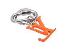 Load image into Gallery viewer, LOUIS VUITTON ルイヴィトン ポルトクレ LVシャープ キーホルダー MP2291 イタリア製 メタル オレンジ シルバー金具 美品 中古 4c071497