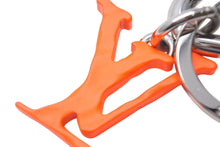 Load image into Gallery viewer, LOUIS VUITTON ルイヴィトン ポルトクレ LVシャープ キーホルダー MP2291 イタリア製 メタル オレンジ シルバー金具 美品 中古 4c071497