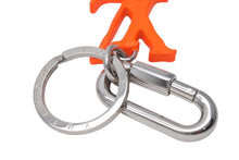 Load image into Gallery viewer, LOUIS VUITTON ルイヴィトン ポルトクレ LVシャープ キーホルダー MP2291 イタリア製 メタル オレンジ シルバー金具 美品 中古 4c071497