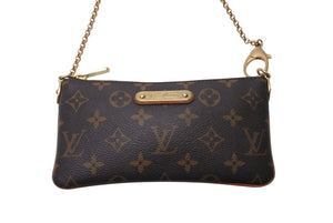 LOUIS VUITTON ルイヴィトン ポシェットミラMM モノグラム ハンドバッグ M60094 ポーチ 廃盤品 ブラウン 美品 中古 4c071504