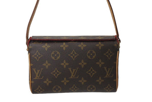 極美品 LOUIS VUITTON ルイヴィトン レシタル ハンドバッグ M51900 モノグラムキャンバス ブラウン 中古 4c071509