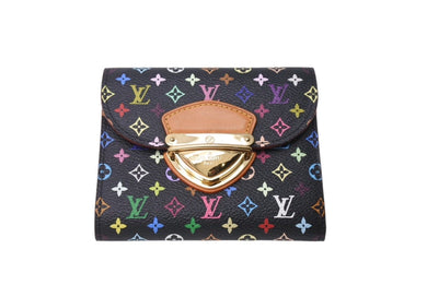 極美品 LOUIS VUITTON ルイヴィトン モノグラムマルチカラー ポルトフォイユ コアラ 財布 廃番 ブラック M58087 村上隆 中古 4c071510
