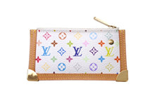 Load image into Gallery viewer, 新品同様 LOUISVUITTON ルイヴィトン ポシェットクレコインケース M92655 モノグラムマルチカラーキャンバス ホワイト 中古 4c071511