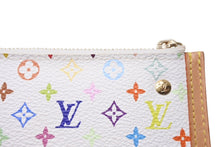 Load image into Gallery viewer, 新品同様 LOUISVUITTON ルイヴィトン ポシェットクレコインケース M92655 モノグラムマルチカラーキャンバス ホワイト 中古 4c071511