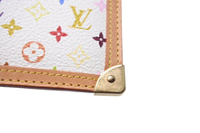 Load image into Gallery viewer, 新品同様 LOUISVUITTON ルイヴィトン ポシェットクレコインケース M92655 モノグラムマルチカラーキャンバス ホワイト 中古 4c071511