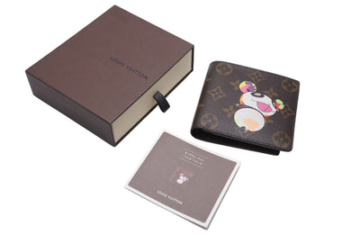 極美品 LOUIS VUITTON ルイヴィトン ポルトフォイユ・マルコ M61666 二つ折り財布 村上隆 モノグラムパンダ 中古 4c071512
