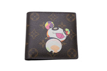 Load image into Gallery viewer, 極美品 LOUIS VUITTON ルイヴィトン ポルトフォイユ・マルコ M61666 二つ折り財布 村上隆 モノグラムパンダ 中古 4c071512