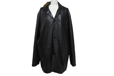 Brioni ブリオーニ ラムレザー コート 3ボタン ジャケット ブラック 黒 アウター 羊革 美品 中古 4c071527