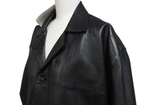 Load image into Gallery viewer, Brioni ブリオーニ ラムレザー コート 3ボタン ジャケット ブラック 黒 アウター 羊革 美品 中古 4c071527