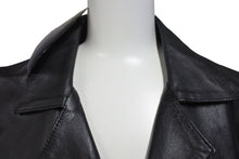 Load image into Gallery viewer, Brioni ブリオーニ ラムレザー コート 3ボタン ジャケット ブラック 黒 アウター 羊革 美品 中古 4c071527