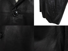 Load image into Gallery viewer, Brioni ブリオーニ ラムレザー コート 3ボタン ジャケット ブラック 黒 アウター 羊革 美品 中古 4c071527
