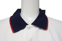 Load image into Gallery viewer, POLO Ralph Lauren ポロラルフローレン ポロシャツ GBR イギリス国旗 CHINA製 コットン ネイビー レッド ホワイト 美品 中古 4c071535
