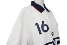 Load image into Gallery viewer, POLO Ralph Lauren ポロラルフローレン ポロシャツ GBR イギリス国旗 CHINA製 コットン ネイビー レッド ホワイト 美品 中古 4c071535