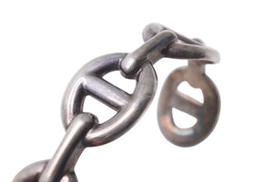 HERMES エルメス シェーヌダンクル アンシェネGM バングル ブレスレット ST AG925 シルバー 45.3g 美品 中古 4c071572