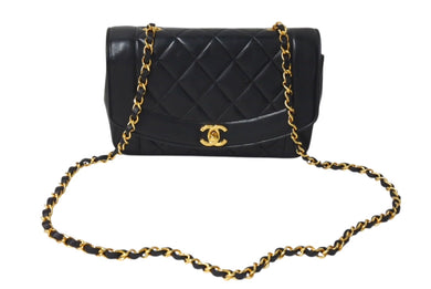 極美品 CHANEL シャネル シングルフラップ ダイアナマトラッセ23 ショルダーバッグ 2番台 A05289 ラムスキン 中古 4c071595