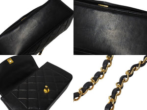 極美品 CHANEL シャネル シングルフラップ ダイアナマトラッセ23 ショルダーバッグ 2番台 A05289 ラムスキン 中古 4c071595