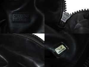 CHANEL シャネル ポーチ スポーツライン ココマーク 7番台 ブラック ナイロン ブラック金具 ロゴ 美品 中古 4c071596