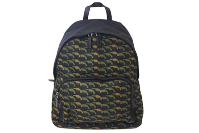 PRADA プラダ ピストル バックパック リュックサック ナイロン レザー ブラック ブラウン カーキ 美品 中古 4c071602 
