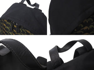 PRADA プラダ ピストル バックパック リュックサック ナイロン レザー ブラック ブラウン カーキ 美品 中古 4c071602 
