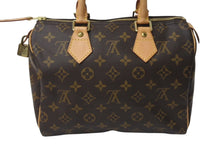 Load image into Gallery viewer, 極美品 LOUIS VUITTON ルイヴィトン ハンドバッグ スピーディ25 M41528 モノグラム PVC コーティングキャンバス ブラウン 中古 4c071612