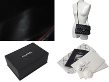 Load image into Gallery viewer, 極美品 CHANEL シャネル Wフラップ 23 ショルダーバッグ ラムスキン ランダム マトラッセ シルバー金具 ブラック 中古 4c071614