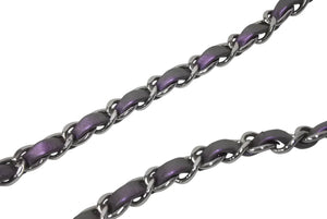 新品同様 CHANEL シャネル 横長 20cm ショルダーバッグ A69900 24番台 ミニマトラッセ ブラックシェル ショルダーチェーン ラムスキン 中古 4c071623
