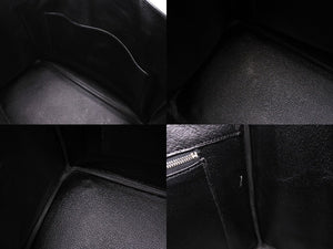 HERMES エルメス BIRKIN バーキン35 ブラック シルバー金具 エプソン ハンドバッグ □H刻印 美品 中古 4c071625
