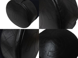 CHANEL シャネル エンブロイダリー 巾着 ショルダーバッグ ウール×レザー ネイビー シルバー金具 美品 中古 4c071626