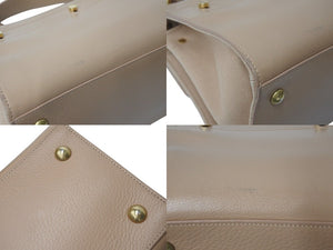 SAINT LAURENT PARIS サンローランパリ ミューズトゥ ハンドバッグ ショルダーバッグ 313499 レザー ベージュ 美品 中古 4c071630 