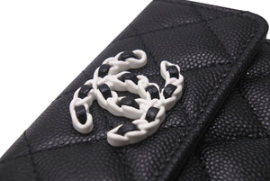 新品未使用 CHANEL シャネル シャネル19 スモールフラップ ウォレット AP3711 三つ折り財布 ココマーク ブラック キャビアスキン 中古 4c071641