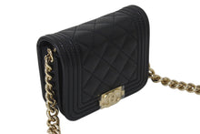 Load image into Gallery viewer, 新品未使用 CHANEL シャネル ミニ チェーンショルダーバッグ 31番台 ココマーク キルティング ブラック キャビアスキン 中古 4c071655