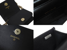 Load image into Gallery viewer, 新品未使用 CHANEL シャネル ミニ チェーンショルダーバッグ 31番台 ココマーク キルティング ブラック キャビアスキン 中古 4c071655
