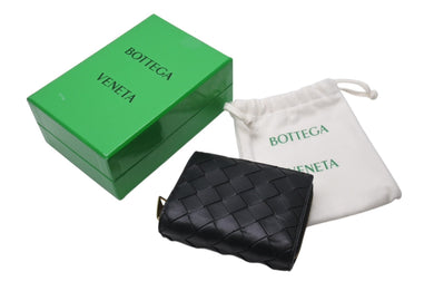 BOTTAGA VENETA ボッテガヴェネタ leather wallet レザー 二つ折り財布 イントレチャートレザー 美品 中古 4c071656
