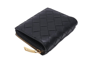 BOTTAGA VENETA ボッテガヴェネタ leather wallet レザー 二つ折り財布 イントレチャートレザー 美品 中古 4c071656