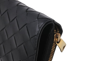 BOTTAGA VENETA ボッテガヴェネタ leather wallet レザー 二つ折り財布 イントレチャートレザー 美品 中古 4c071656