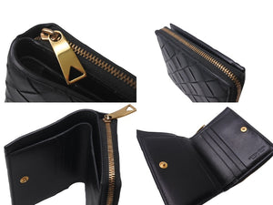 BOTTAGA VENETA ボッテガヴェネタ leather wallet レザー 二つ折り財布 イントレチャートレザー 美品 中古 4c071656