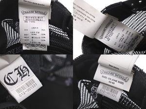 CHROME HEARTS クロムハーツトラッカーキャップ クロスパッチ セメタリー クロスボール シルバー 925 ブラック 美品 中古 4c071659