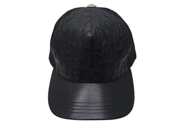 CHROME HEARTS クロムハーツトラッカーキャップ クロスパッチ セメタリー クロスボール シルバー 925 ブラック 美品 中古 4c071659