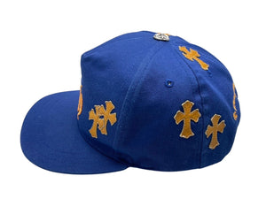CHROME HEARTS クロムハーツ キャップ ベースボールキャップ クロスパッチ CHロゴ刺繍 シルバー 925 ブルー オレンジ 美品 中古 4c071660