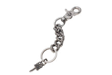 Load image into Gallery viewer, CHROME HEARTS クロムハーツ ダガーチャーム キーリング 重量約73.3g シルバー925 5リンク STERLING刻印 美品 中古 4c071662