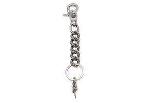 CHROME HEARTS クロムハーツ ダガーチャーム キーリング 重量約73.3g シルバー925 5リンク STERLING刻印 美品 中古 4c071662