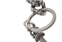 Load image into Gallery viewer, CHROME HEARTS クロムハーツ ダガーチャーム キーリング 重量約73.3g シルバー925 5リンク STERLING刻印 美品 中古 4c071662