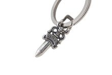 Load image into Gallery viewer, CHROME HEARTS クロムハーツ ダガーチャーム キーリング 重量約73.3g シルバー925 5リンク STERLING刻印 美品 中古 4c071662