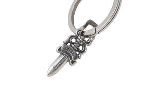 CHROME HEARTS クロムハーツ ダガーチャーム キーリング 重量約73.3g シルバー925 5リンク STERLING刻印 美品 中古 4c071662