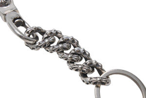 CHROME HEARTS クロムハーツ ダガーチャーム キーリング 重量約73.3g シルバー925 5リンク STERLING刻印 美品 中古 4c071662