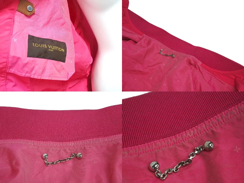 LOUIS VUITTON - LOUIS VUITTON ルイヴィトン ナイロンジャケット ブルゾン RM151 サイズ52 ナイロン ピンク 美品 中古 4c071672 LOUIS VUITTON ルイヴィトン ナイロンジャケット ブルゾン RM151