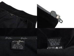SEAN JOHN ショーンジョン veroa jacket ベロアトラック ジャケット サイズ XL ブラック コットン 美品 中古 4c071677
