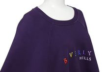 画像をギャラリービューアに読み込む, VETEMENTS ヴェトモン BEVERLY HILLS スウェット LA限定 パープル ビバリーヒルズ 刺繍 サイズL 美品 中古 4c071687 