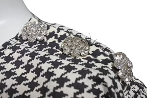 GANNI ガニー Houndstooth pattern blouse 千鳥柄 ブラウス レディース サイズ 34 コットン 100% 美品 中古 4c071712
